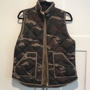 J. Crew Camo Puffer Vest